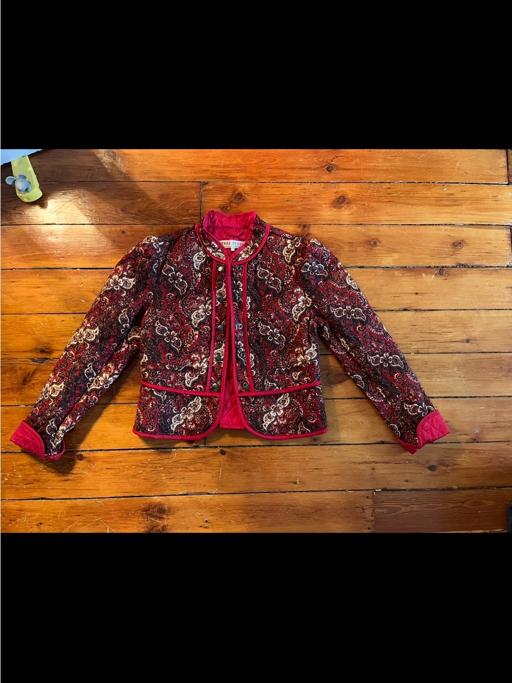 NWOT Free People Quilted Paisley Red Women's Jacket